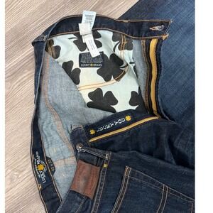 Lucky Brand 181 Relaxed Straight Jeans Mens 42x32 Dark Wash Indigo Denim